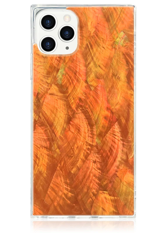 SQUARE® Orange Mother of Pearl iPhone Case - Image 23