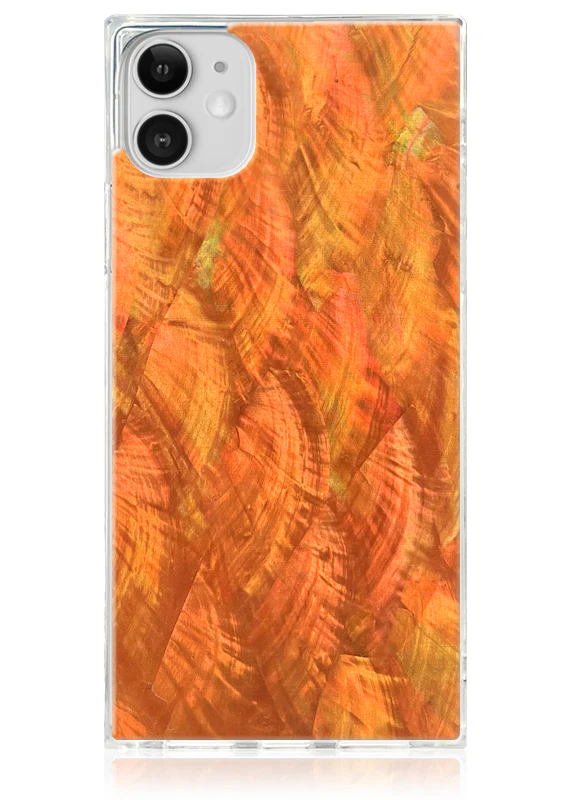 SQUARE® Orange Mother of Pearl iPhone Case - Image 25