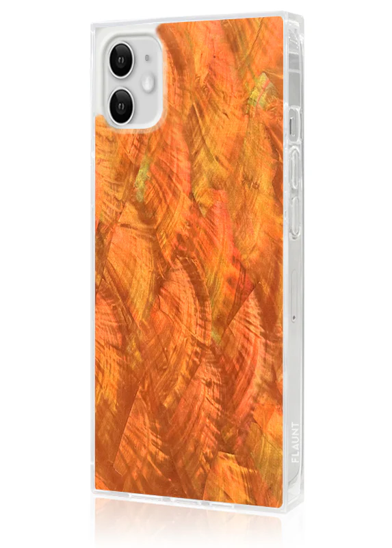 SQUARE® Orange Mother of Pearl iPhone Case - Image 26