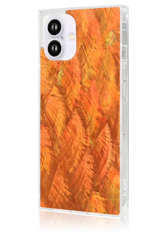 SQUARE® Orange Mother of Pearl iPhone Case - Image 36