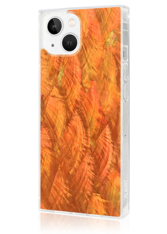 SQUARE® Orange Mother of Pearl iPhone Case - Image 40