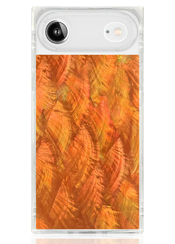 SQUARE® Orange Mother of Pearl iPhone Case - Image 45