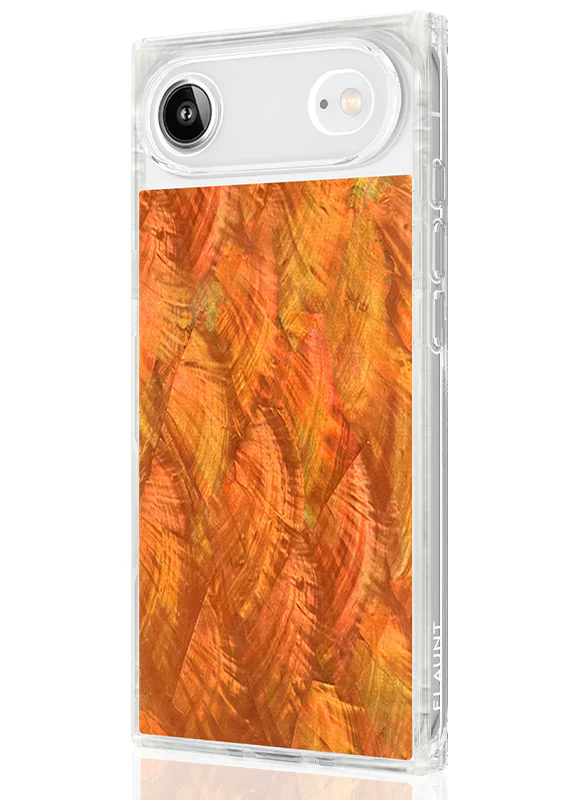SQUARE® Orange Mother of Pearl iPhone Case - Image 46