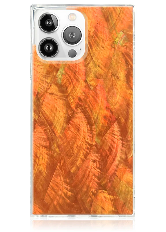 SQUARE® Orange Mother of Pearl iPhone Case - Image 5