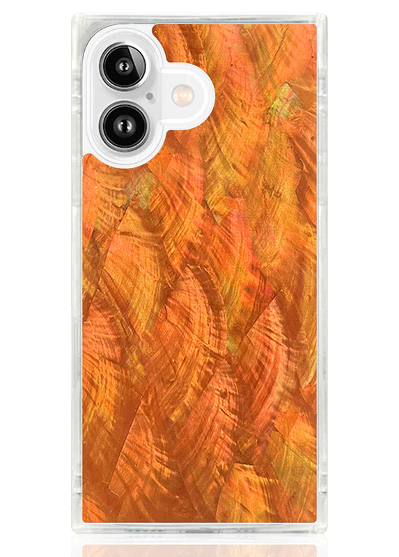 SQUARE® Orange Mother of Pearl iPhone Case - Image 51