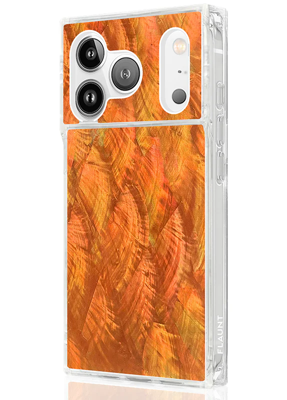 SQUARE® Orange Mother of Pearl iPhone Case - Image 58