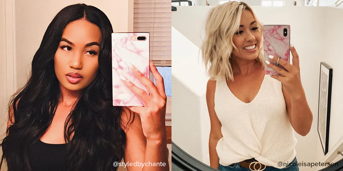 SQUARE® Pink Marble iPhone Case - Image 26