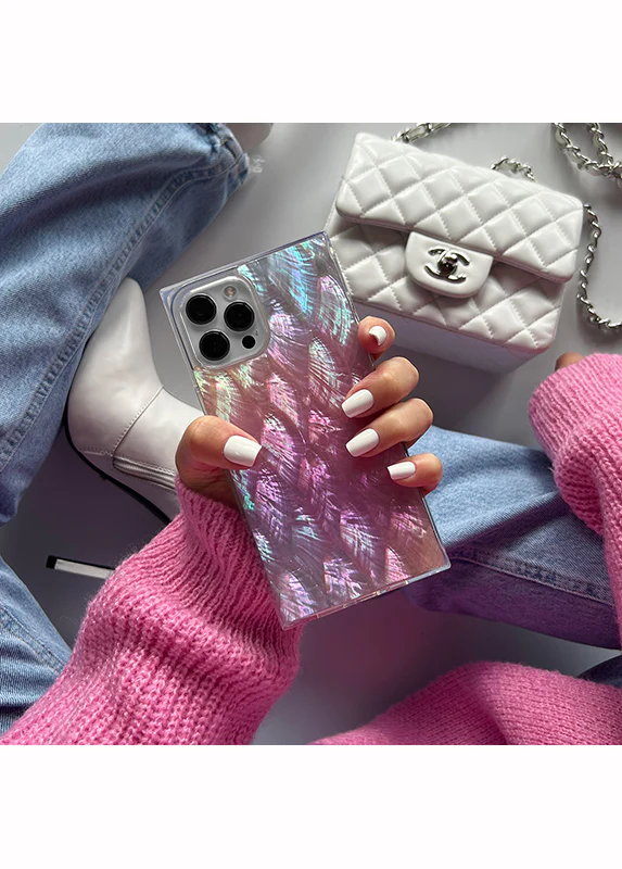 SQUARE® Pink Mother of Pearl iPhone Case - Image 88