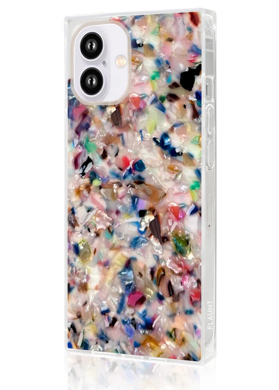 SQUARE® Rainbow Confetti Tortoise Shell iPhone Case - Image 10