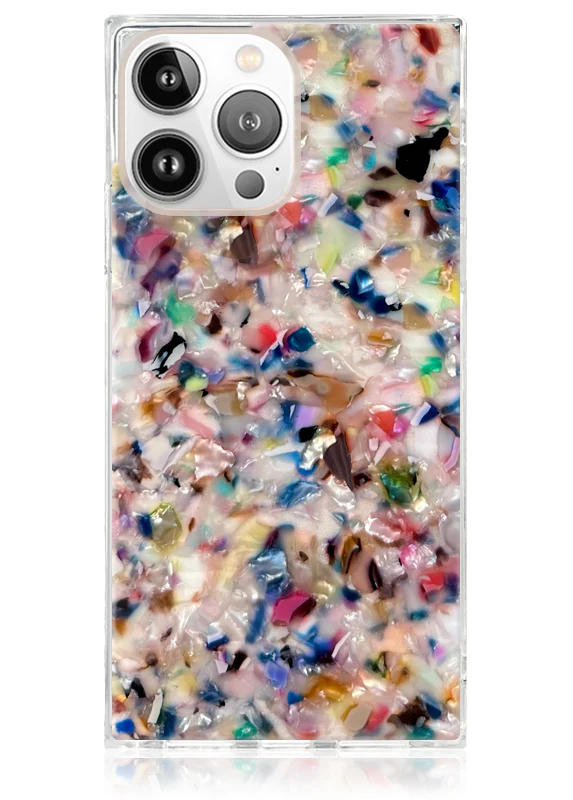 SQUARE® Rainbow Confetti Tortoise Shell iPhone Case - Image 19