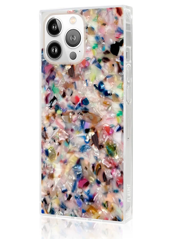 SQUARE® Rainbow Confetti Tortoise Shell iPhone Case - Image 20