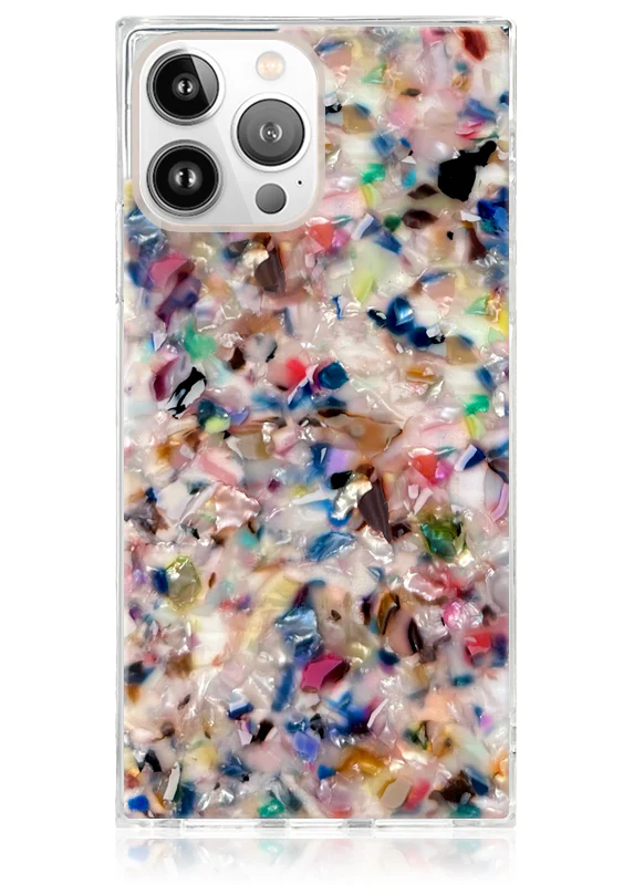 SQUARE® Rainbow Confetti Tortoise Shell iPhone Case - Image 29