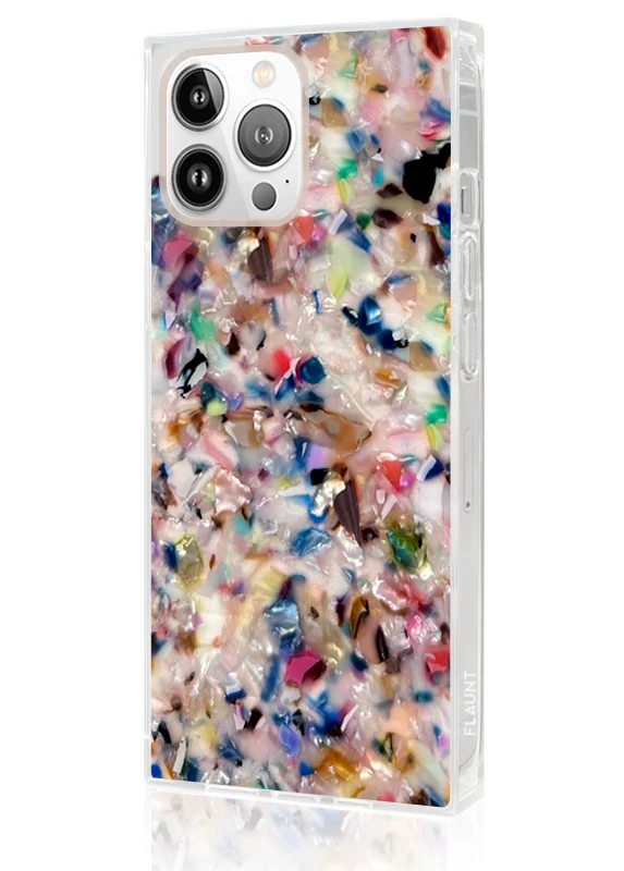 SQUARE® Rainbow Confetti Tortoise Shell iPhone Case - Image 30