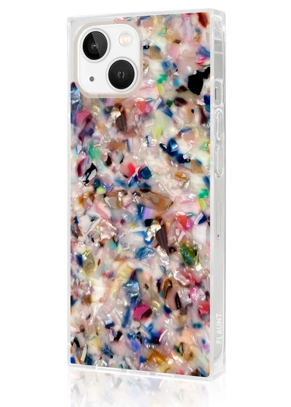 SQUARE® Rainbow Confetti Tortoise Shell iPhone Case - Image 32