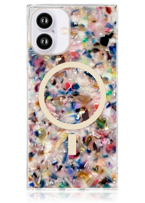 SQUARE® Rainbow Confetti Tortoise Shell iPhone Case - Image 51