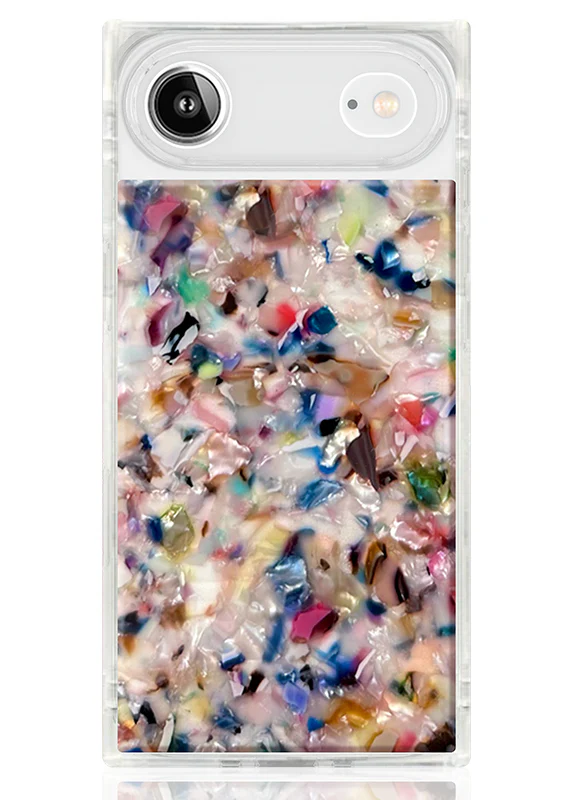 SQUARE® Rainbow Confetti Tortoise Shell iPhone Case - Image 53