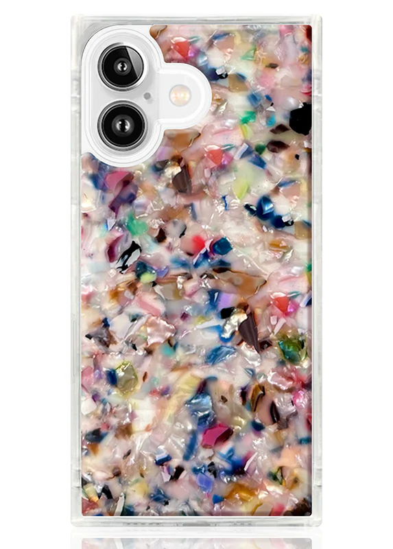 SQUARE® Rainbow Confetti Tortoise Shell iPhone Case - Image 59