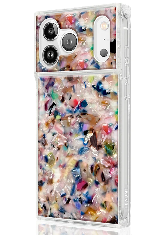 SQUARE® Rainbow Confetti Tortoise Shell iPhone Case - Image 66