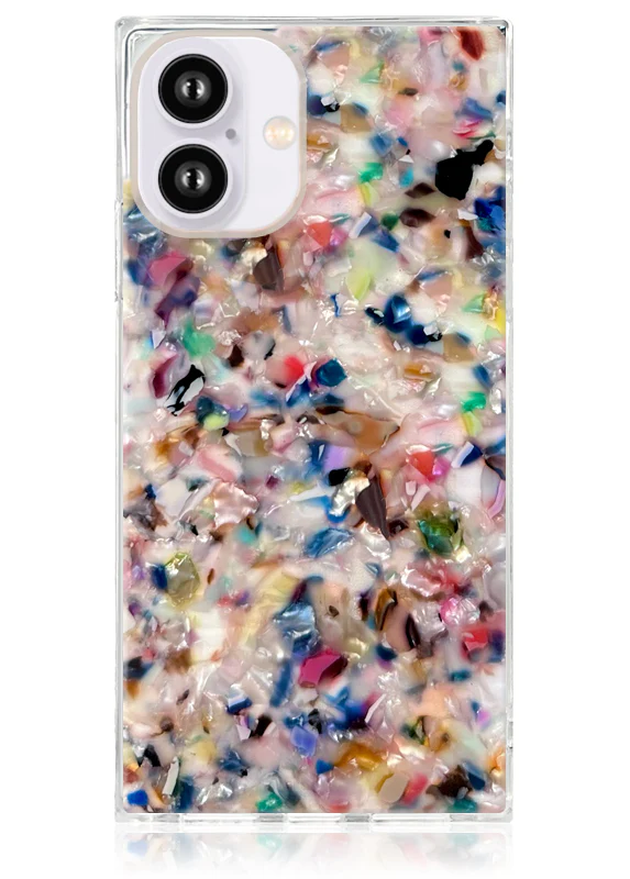 SQUARE® Rainbow Confetti Tortoise Shell iPhone Case - Image 9