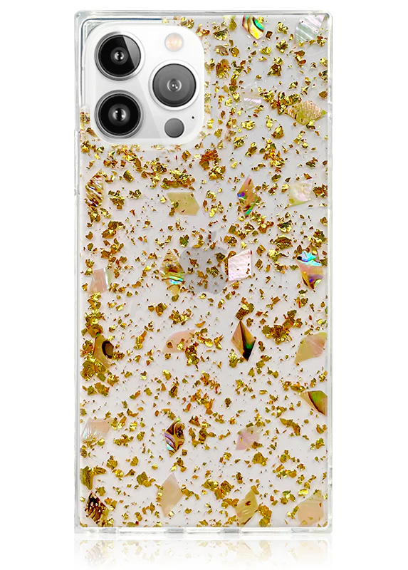 SQUARE® Shell and Gold Flake iPhone Case - Image 13