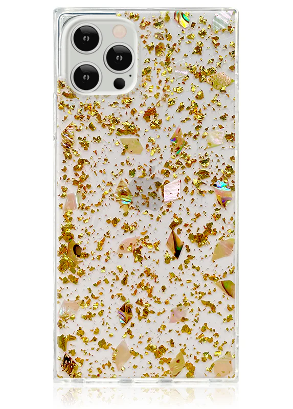 SQUARE® Shell and Gold Flake iPhone Case - Image 3