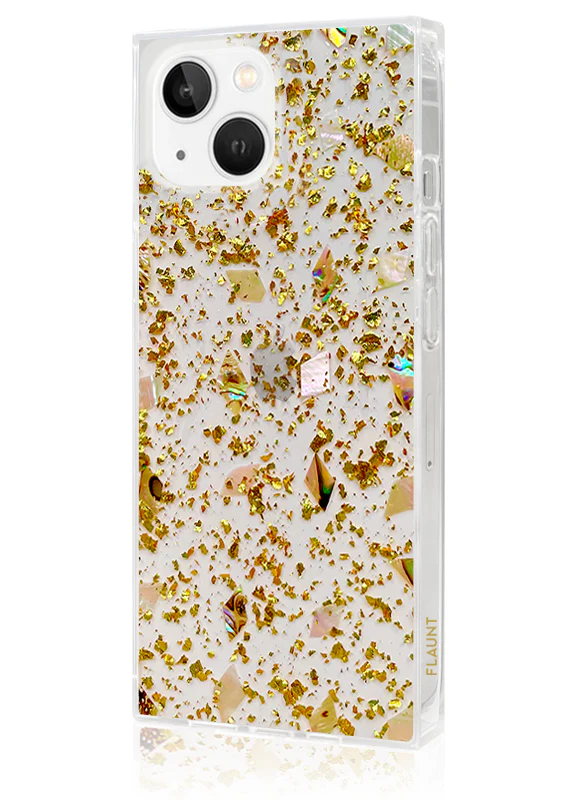 SQUARE® Shell and Gold Flake iPhone Case - Image 8