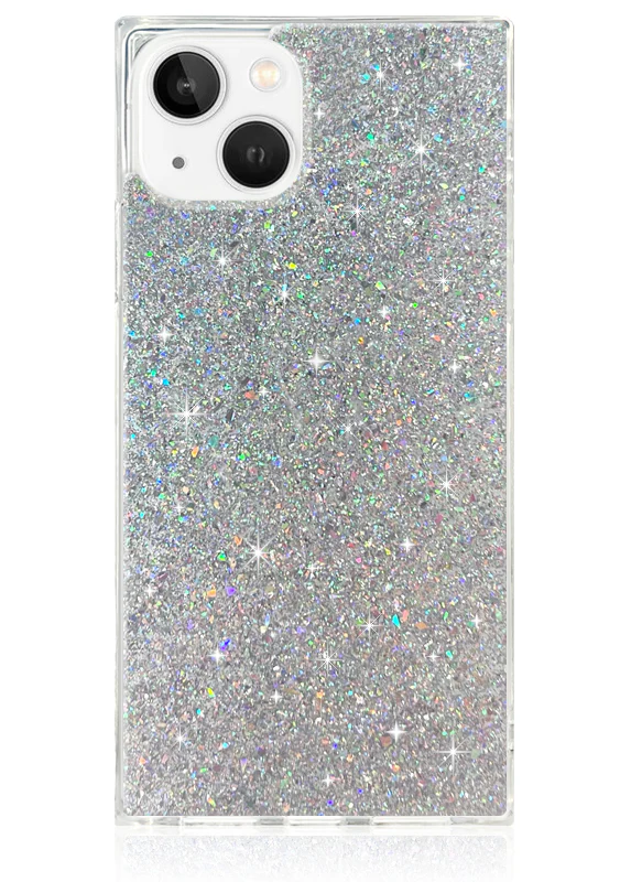 SQUARE® Silver Glitter iPhone Case - Image 21
