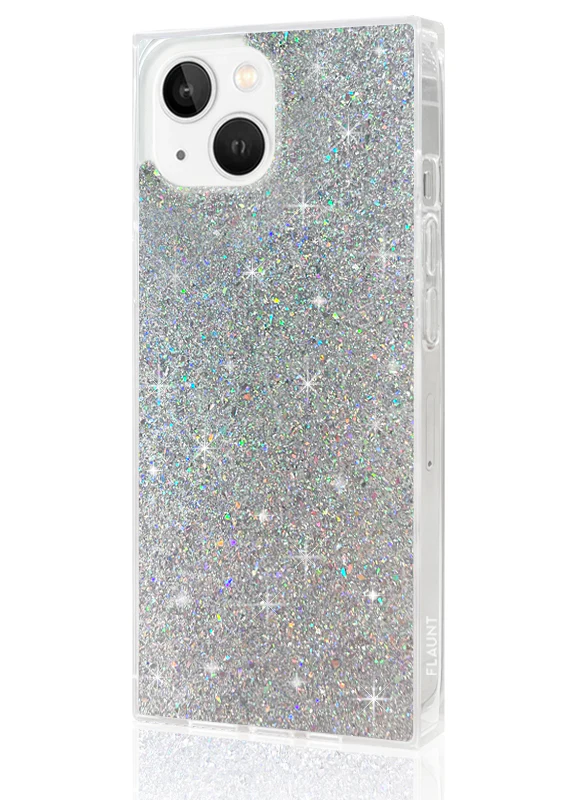 SQUARE® Silver Glitter iPhone Case - Image 24