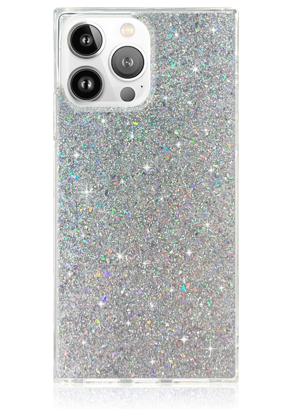 SQUARE® Silver Glitter iPhone Case - Image 27