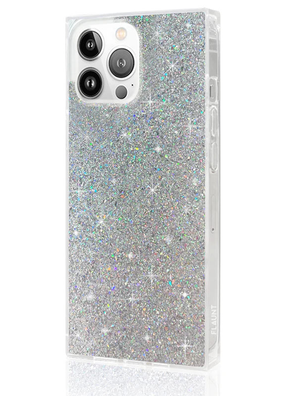 SQUARE® Silver Glitter iPhone Case - Image 28