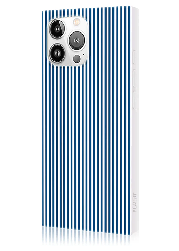 SQUARE® Blue & White Oxford Stripe iPhone Case - Image 10