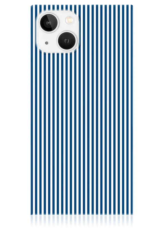 SQUARE® Blue & White Oxford Stripe iPhone Case - Image 17