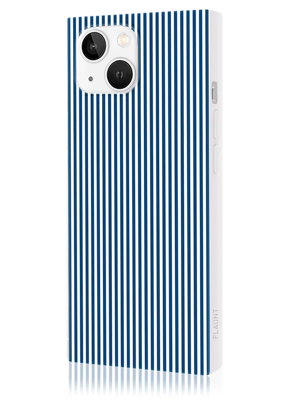 SQUARE® Blue & White Oxford Stripe iPhone Case - Image 46