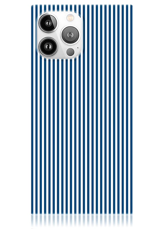 SQUARE® Blue & White Oxford Stripe iPhone Case - Image 51