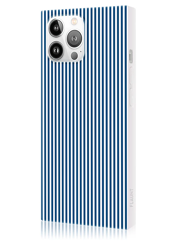 SQUARE® Blue & White Oxford Stripe iPhone Case - Image 54