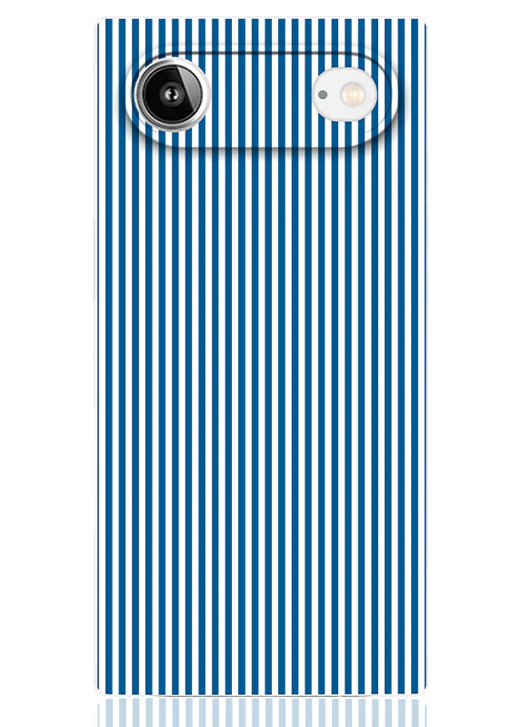 SQUARE® Blue & White Oxford Stripe iPhone Case - Image 55