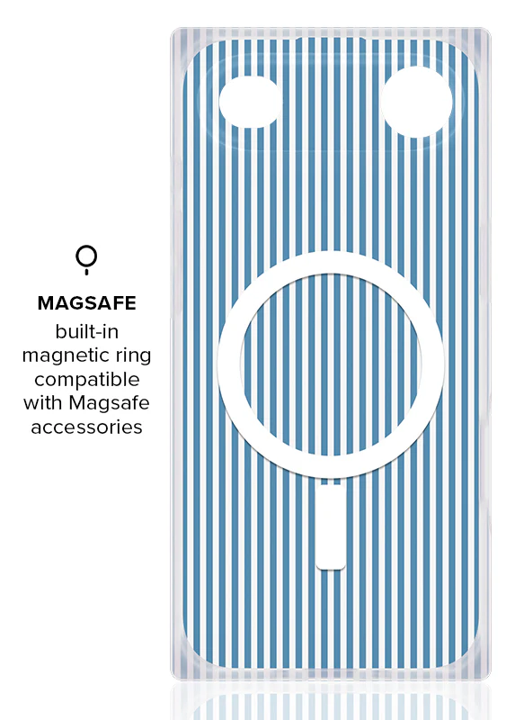 SQUARE® Blue & White Oxford Stripe iPhone Case - Image 60