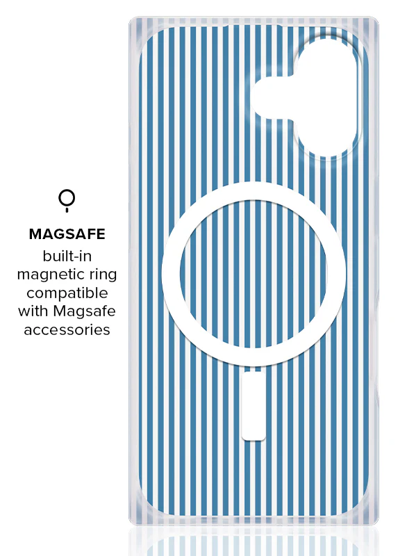 SQUARE® Blue & White Oxford Stripe iPhone Case - Image 66