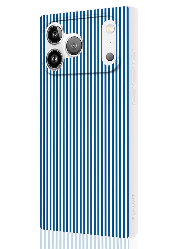SQUARE® Blue & White Oxford Stripe iPhone Case - Image 68