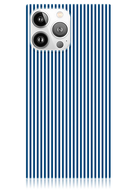 SQUARE® Blue & White Oxford Stripe iPhone Case - Image 7
