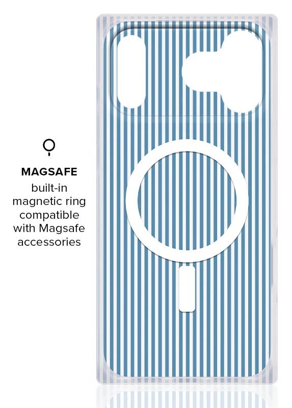 SQUARE® Blue & White Oxford Stripe iPhone Case - Image 76