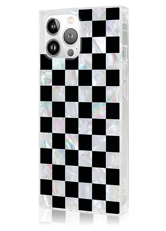 SQUARE® Checkered Mother of Pearl iPhone Case - Image 36