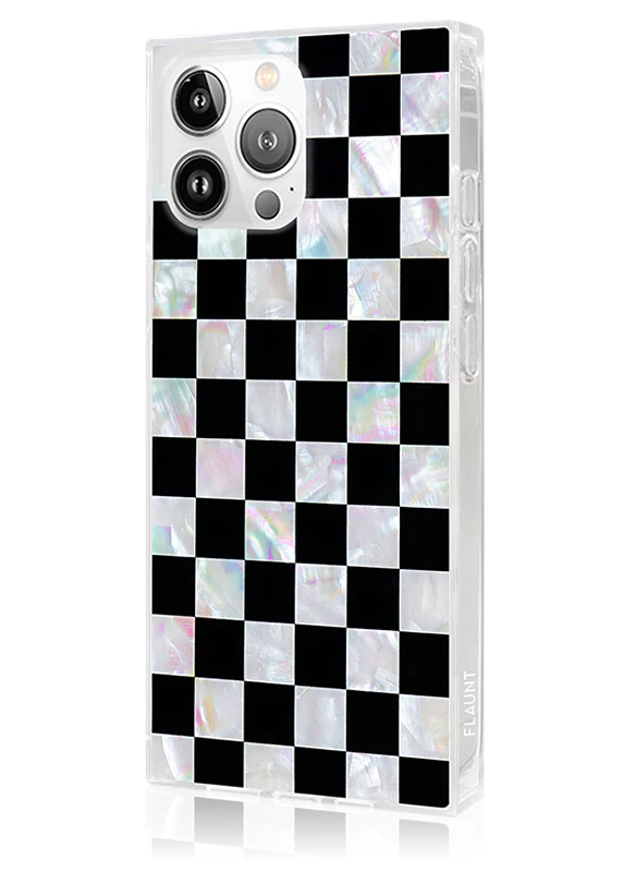 SQUARE® Checkered Mother of Pearl iPhone Case - Image 4