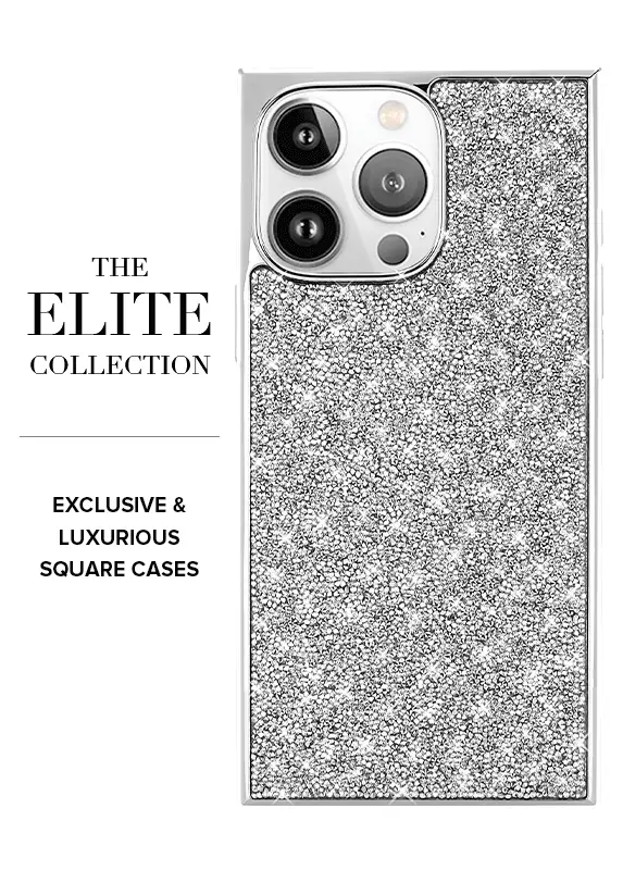 Elite Collection - SQUARE® Silver Crystal Elegance iPhone Case - Image 13