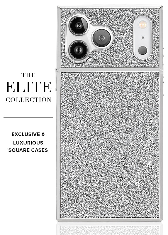 Elite Collection - SQUARE® Silver Crystal Elegance iPhone Case - Image 38