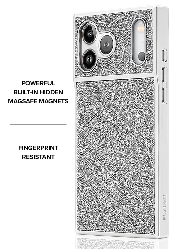 Elite Collection - SQUARE® Silver Crystal Elegance iPhone Case - Image 41