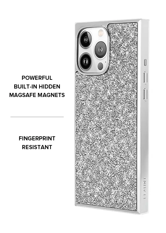 Elite Collection - SQUARE® Silver Crystal Elegance iPhone Case - Image 6