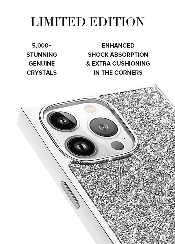 Elite Collection - SQUARE® Silver Crystal Elegance iPhone Case - Image 9
