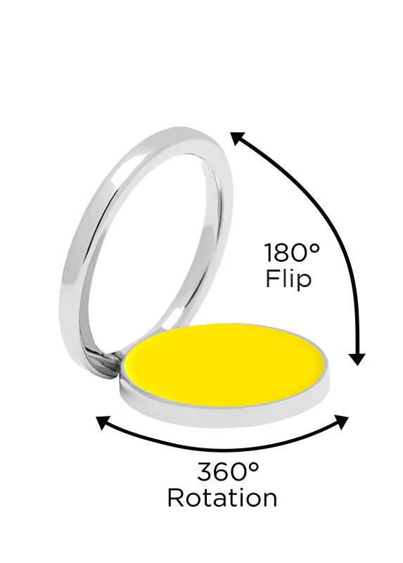 Yellow Adhesive Phone Ring Stand - Image 4